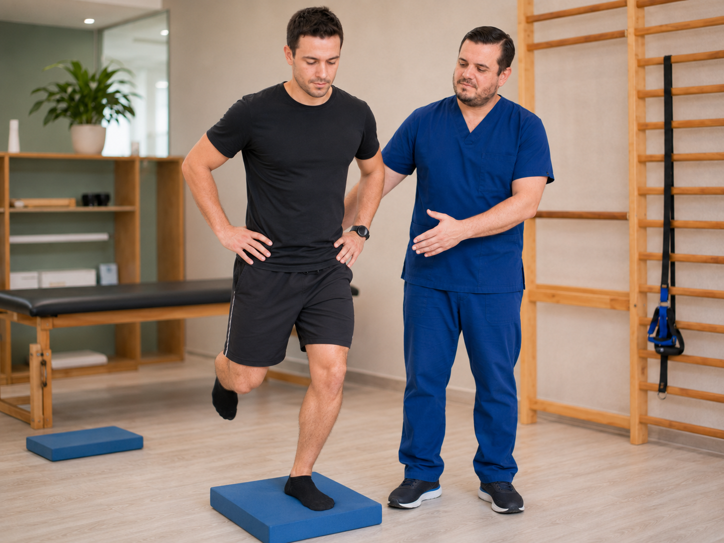 Jaco Vera supervisando un ejercicio para prevenir lesiones